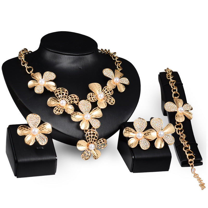 Gold Jewelry Set  - 4-Piece Accessory Set