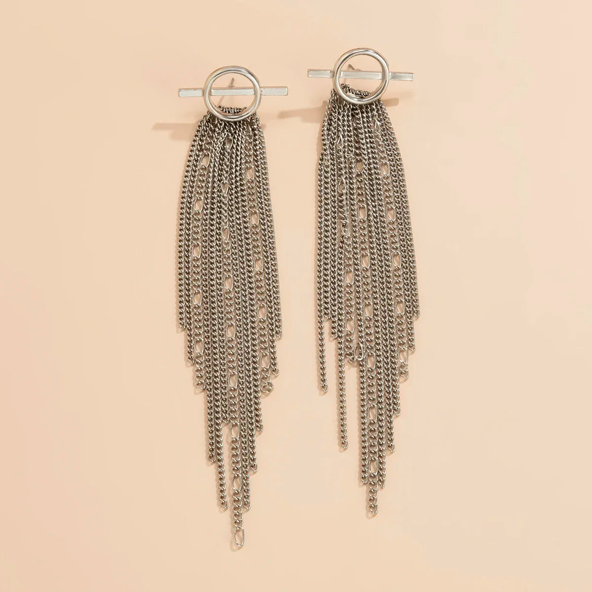Long Chain Drop Earrings for Women - Elegant silver Jewelry