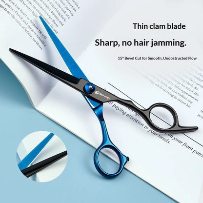 Professional barber scissors kit in stainless steel