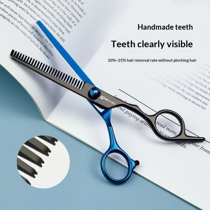 Professional barber scissors kit in stainless steel