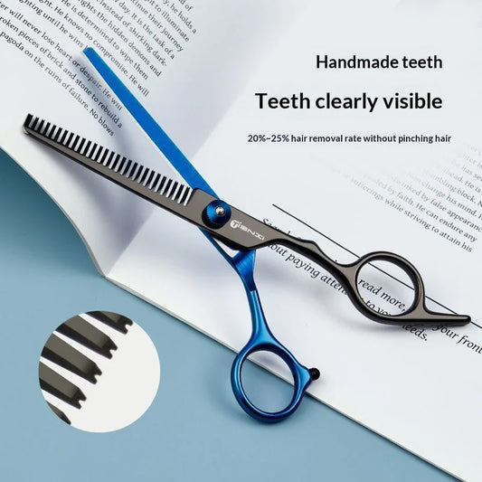 Professional barber scissors kit in stainless steel
